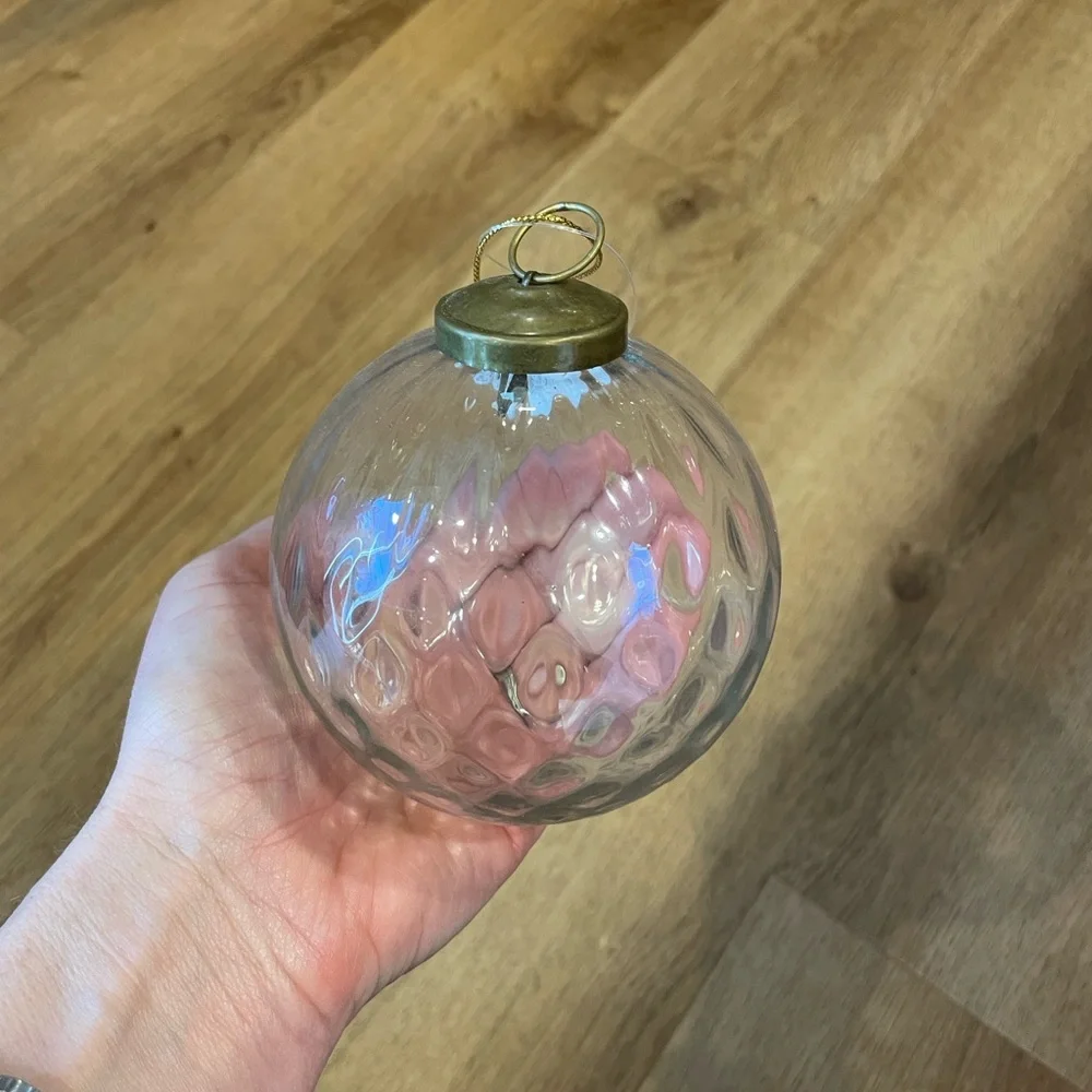 Vintage Crackled Glass Restoration Hardware Ornaments